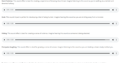 image of horror sound effects