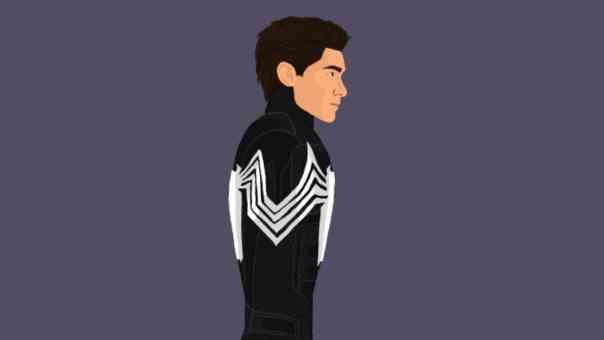 Gif of black spiderman