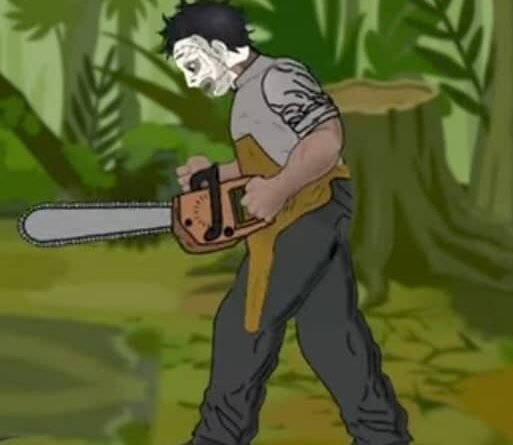 image of leather face